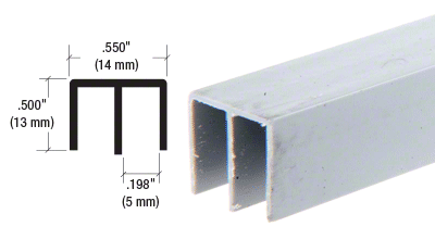 CRL Gray Upper Plastic Track for 1/8