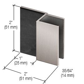 CRL Brushed Nickel Square Door Stop for 1/2