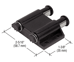 CRL Black Magnetic Double Latch for Glass Doors