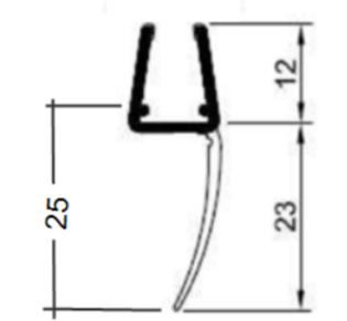 CRL 'Y' Jamb Seal with Soft Leg  for 6mm (1/4