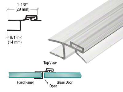 CRL Polycarbonate Strike and Door H-Jamb with Vinyl Insert 180 Degree for 1/2