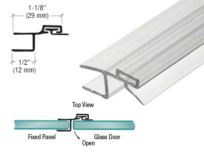 CRL Polycarbonate Strike and Door H-Jamb with Vinyl Insert 180 Degree for 3/8