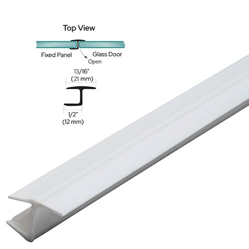 CRL White 'Y' Jamb Seal with Soft Leg for 3/8