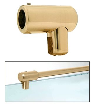 CRL Satin Brass Support Bar U-Bracket for 3/8