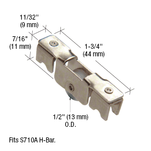 CRL Ball Bearing Wheel Assembly for S710 Security H-Bar