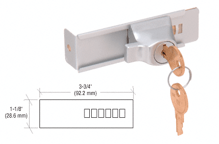 CRL Aluminum Stick-On Showcase Lock - Keyed Alike