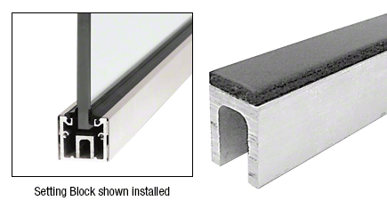 CRL Aluminum Neoprene Setting Block for Glass