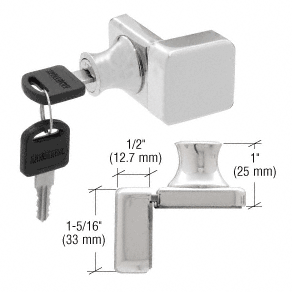 CRL Chrome UV Glass Door Lock for Overlay Doors