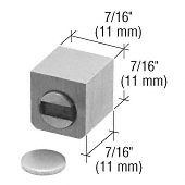 CRL Brushed Stainless Single Door UV Magnetic Latch for 'All-Glass' Cabinet