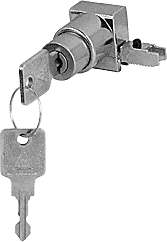 CRL Satin Chrome End Cap Sliding Door Lock - Keyed Alike