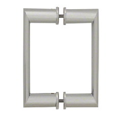 CRL 6" Brushed Nickel Back-to-Back Oval/Round Pull Handle