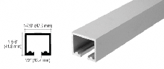 CRL Satin Anodized 120" Length Top Track for OT Series Top Hung Sliders and Bi-Fold Doors