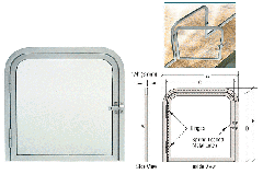 CRL Satin Anodized 11-3/8" x 11-11/16" Package Slot with Left Hinged Clear View Door