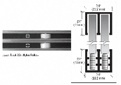 CRL Polished Aluminum Finish Rollertrack Bottom Track