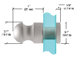 CRL Satin Chrome Mini Bulb Style Single-Sided Door Knob