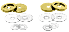 CRL Gold Plated Replacement Washers for Back-to-Back Solid Pull Handle