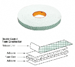 CRL 1/16" x 3/4" x 45' 3M® Scotch Mount Foam Tape