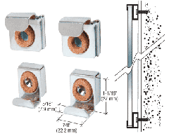 CRL Nickel Plated E-Z Mount Mirror Clips - Bulk Package of 50 Sets