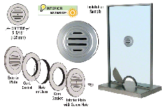 CRL Chrome Plated Brass 5-5/16" No-Draft Speak-Thru