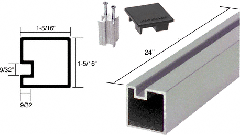 CRL Satin Anodized 24" End Aluminum Counter Post