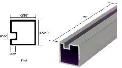 CRL Satin Anodized 72" End Post Extrusion