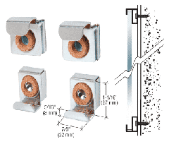 CRL Nickel Plated E-Z Mount Mirror Clip Set, Set of 4