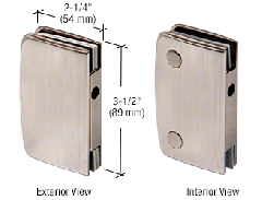 CRL Brushed Nickel Glass Swinging Door Lock Receiver for 700CBN