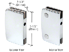 CRL Polished Chrome Glass Swinging Door Lock Receiver for 700CCH