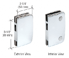 CRL Polished Chrome Sliding Glass Door Keeper for 703CCH