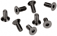 CRL Gun Metal 6 mm x 12 mm Cover Plate Flat Allen Head Screws