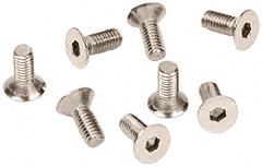 CRL Polished Nickel 6 mm x 12 mm Cover Plate Flat Allen Head Screws