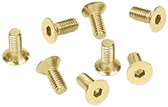 CRL Satin Brass 6 mm x 12 mm Cover Plate Flat Allen Head Screws