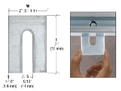 CRL 1/16" x 3" Aluminum Horseshoe Shims