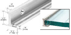 CRL Brite Anodized 98" Aluminum Jamb With Clear Vinyl Wipe