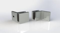 CRL Chrome Altea Series Fixed 90º Glass-to-Wall Clamp