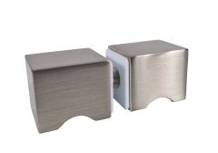 CRL Altea Square Knob, Brushed Nickel