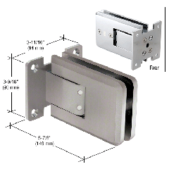 CRL Brushed Nickel Atlas Glass Door Hinge