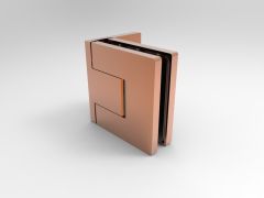 CRL BELLAGIO Adjustable Satin Brushed Copper Shower Hinge, Wall Mount Offset Back Plate, Cover Plates