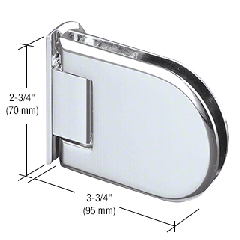 CRL Chrome Berlin 044 Series Wall Mount Offset Back Plate Hinge