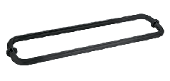 CRL Matte Black 18" BM Series Back-to-Back Tubular Towel Bars with Metal Washers