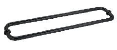 CRL Matte Black 24" BM Series Back-to-Back Tubular Towel Bars With Metal Washers