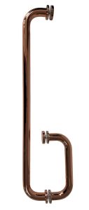 CRL Polished Copper 6" Pull Handle And 18" Towel Bar BM Series Combination With Metal Washers