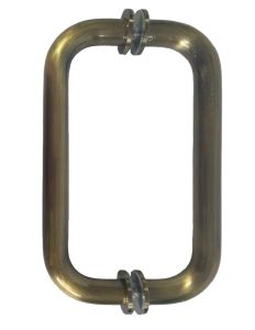 CRL Antique Brass 8" BM Series Tubular Back-To-Back Pull Handle