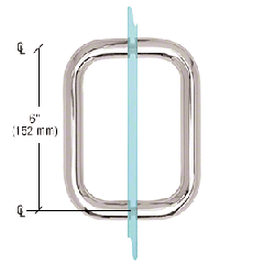 CRL Polished Chrome 6" BM Series Back-to-Back Handle Without Metal Washers