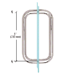 CRL Polished Chrome 8" BM Series Back-to-Back Handle Without Metal Washers