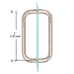 CRL Polished Nickel 8" BM Series Back-to-Back Handle Without Metal Washers