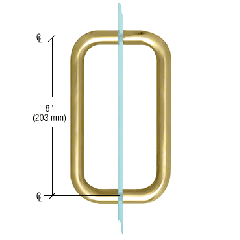 CRL Satin Brass 8" BM Series Back-to-Back Handle Without Metal Washers