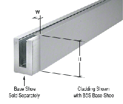 CRL Brushed Stainless 120" Cladding for B5S Series Standard Square Aluminum Base Shoe