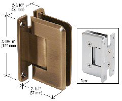 CRL Antique Brass Cologne 037 Series Wall Mount Hinge