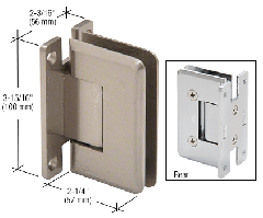 CRL Brushed Nickel Cologne 037 Series Wall Mount Hinge